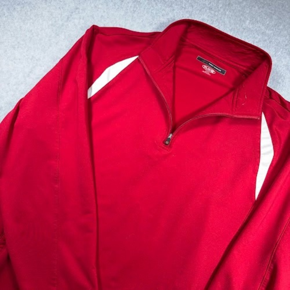 Greg Norman Quarter Zip jacket Mens XL TG Red Play Dry Long Sleeve Golf Shirt